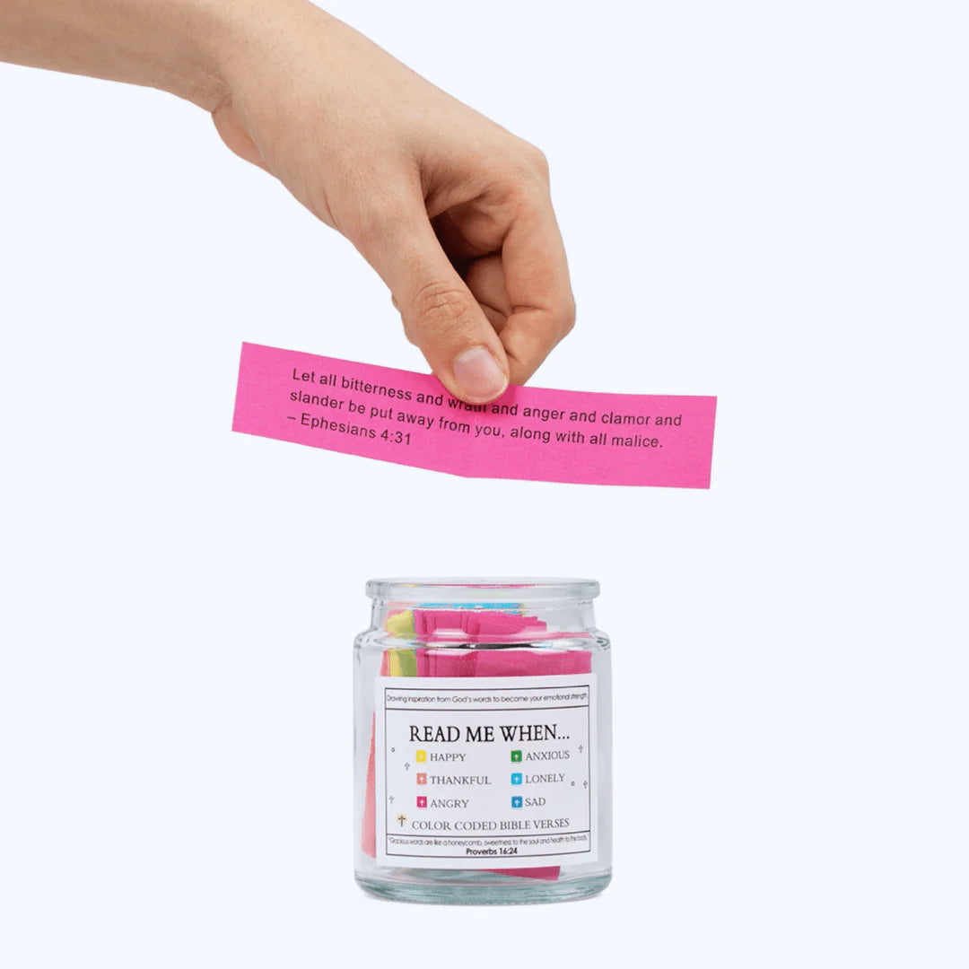 (EASTER OFFER) Handmade 90 Day Bible Verses Jar (Free Christian Gift Box)