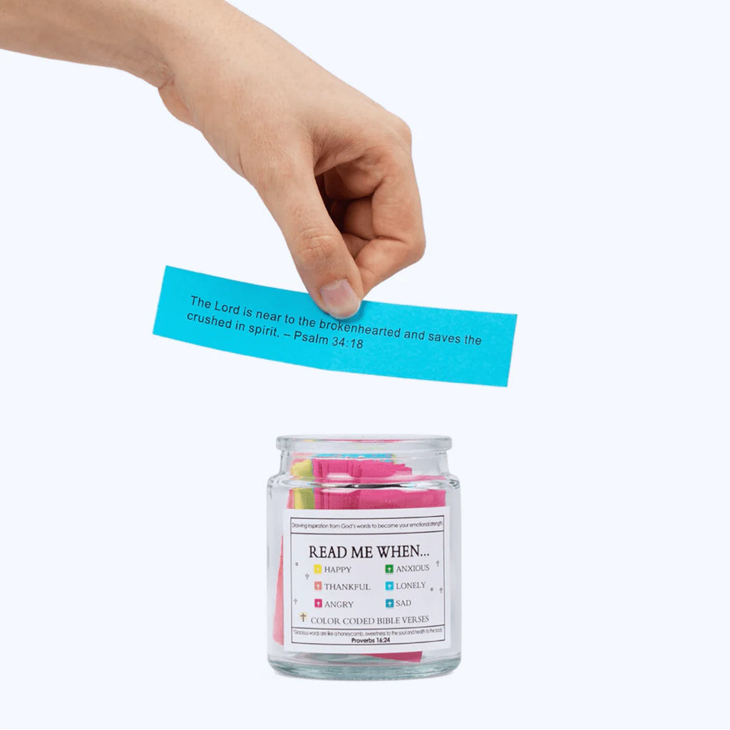 (EASTER OFFER) Handmade 90 Day Bible Verses Jar (Free Christian Gift Box)