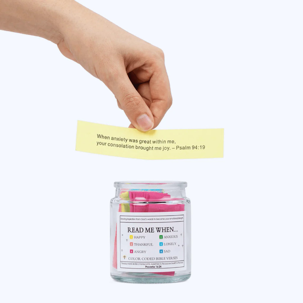 (EASTER OFFER) Handmade 90 Day Bible Verses Jar (Free Christian Gift Box)
