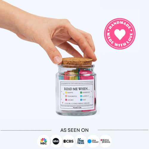 (EASTER OFFER) Handmade 90 Day Bible Verses Jar (Free Christian Gift Box)