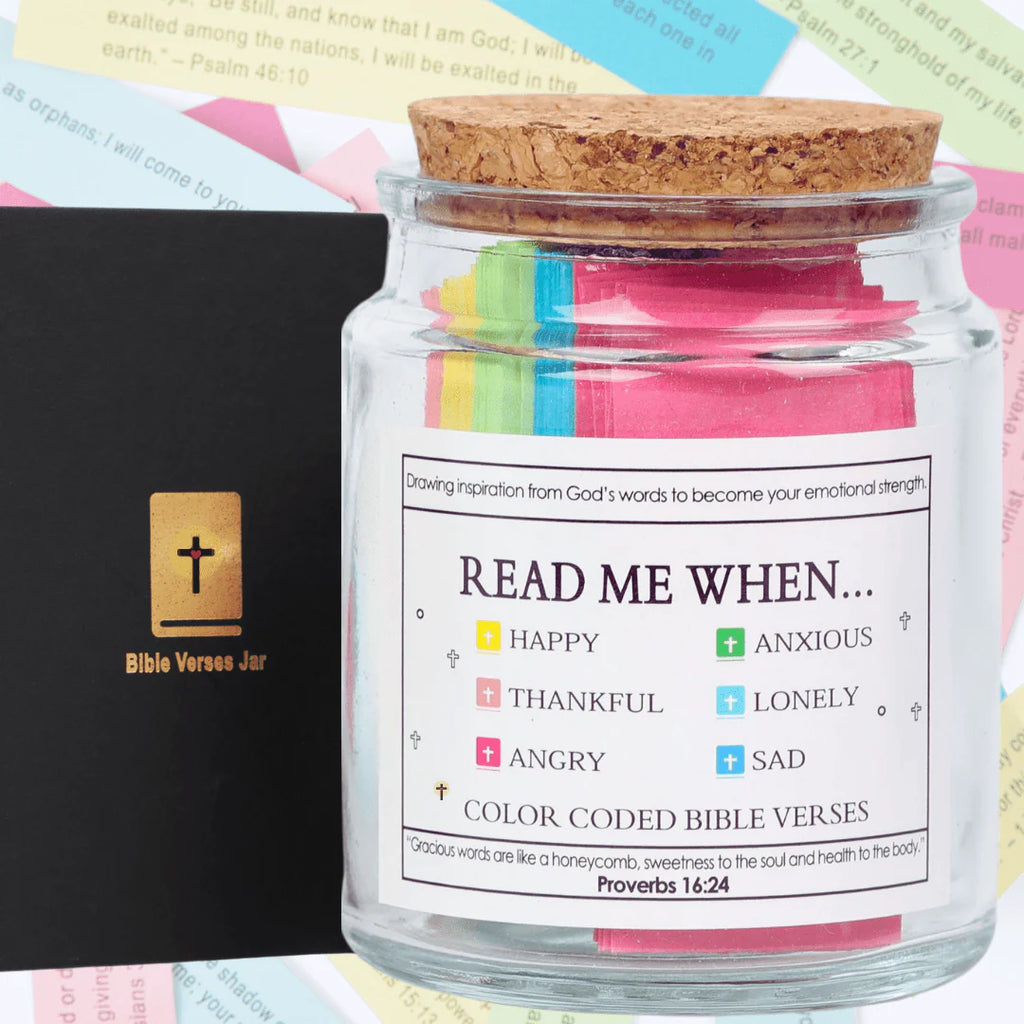 (EASTER OFFER) Handmade 90 Day Bible Verses Jar (Free Christian Gift Box)