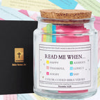 (EASTER OFFER) Handmade 90 Day Bible Verses Jar (Free Christian Gift Box)